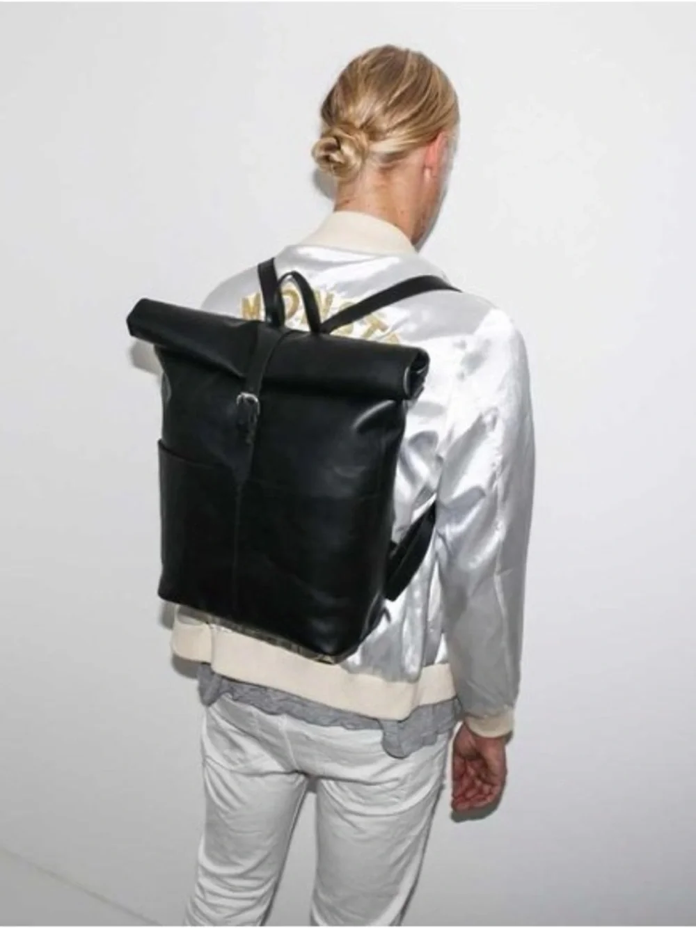 Sandqvist Rolltop LEATHER Backpack Antonia 14